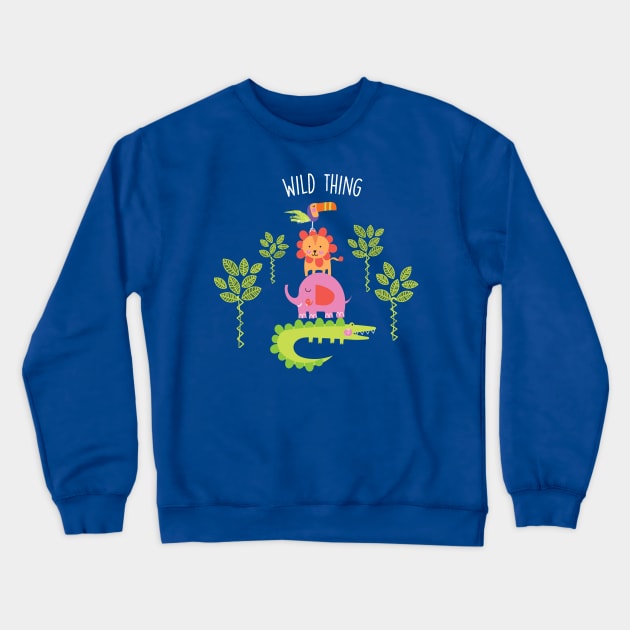 Jungle critters Crewneck Sweatshirt by tfinn